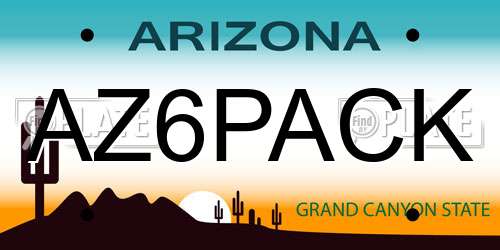 AZ6PACK Arizona License Plate