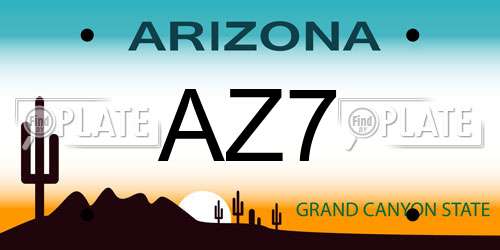 AZ7 Arizona License Plate