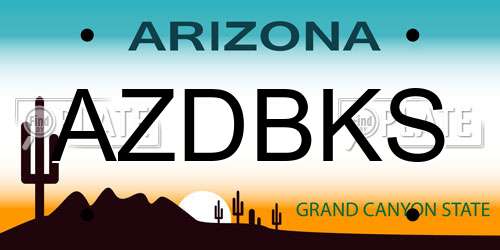 AZDBKS Arizona License Plate