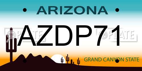 AZDP71 Arizona License Plate