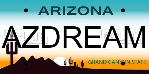 AZDREAM Arizona License Plate