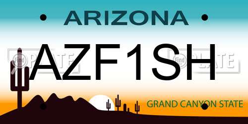 AZF1SH Arizona License Plate
