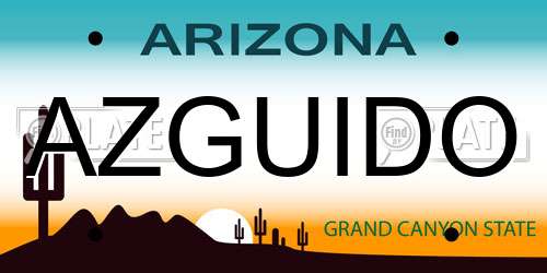 AZGUIDO Arizona License Plate