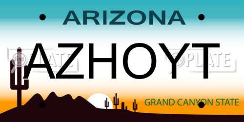 AZHOYT Arizona License Plate