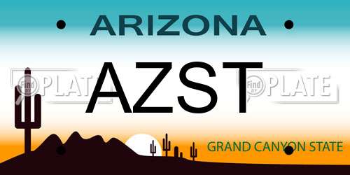 AZST Arizona License Plate
