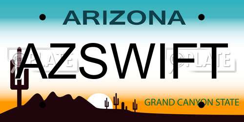 AZSWIFT Arizona License Plate