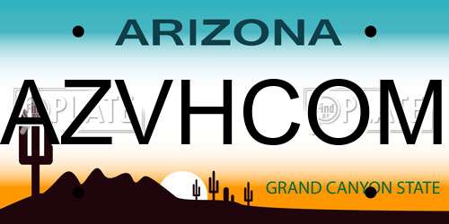 AZVHCOM Arizona License Plate