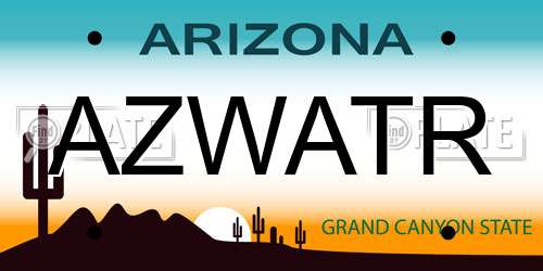 AZWATR Arizona License Plate