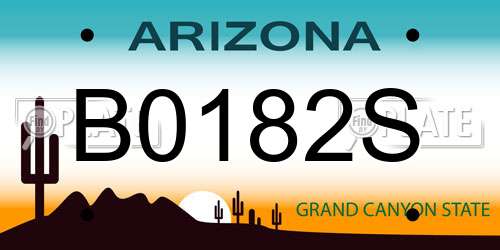 B0182S Arizona License Plate