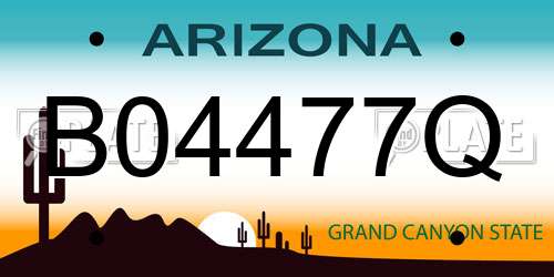 B04477Q Arizona License Plate