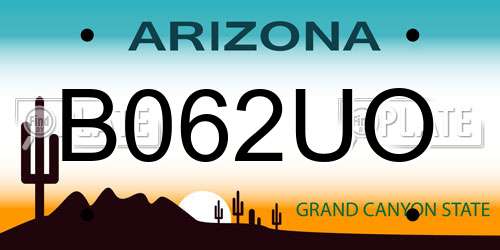 B062UO Arizona License Plate