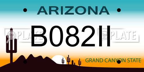 B082II Arizona License Plate