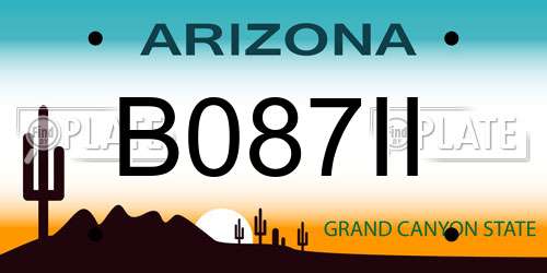 B087II Arizona License Plate
