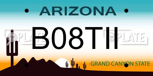 B08TII Arizona License Plate