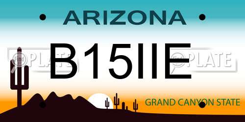 B15IIE Arizona License Plate