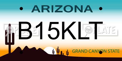 B15KLT Arizona License Plate