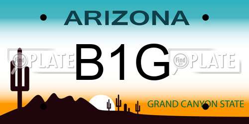 B1G Arizona License Plate