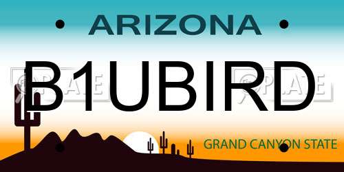 B1UBIRD Arizona License Plate