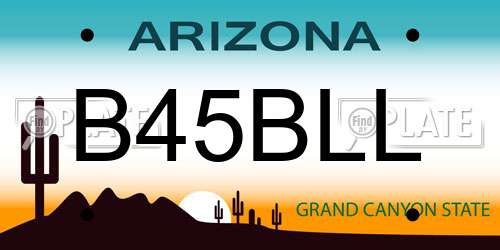 B45BLL Arizona License Plate