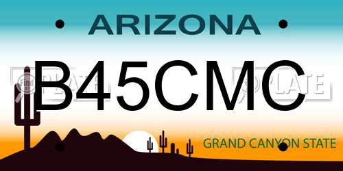 B45CMC Arizona License Plate