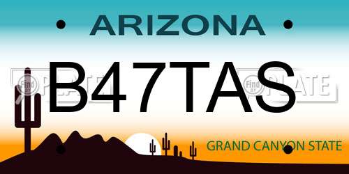 B47TAS Arizona License Plate