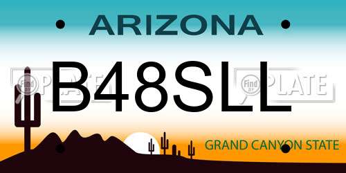 B48SLL Arizona License Plate