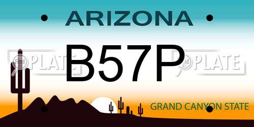 B57P Arizona License Plate
