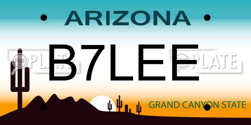 B7LEE Arizona License Plate