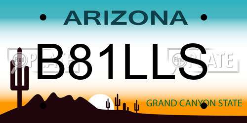 B81LLS Arizona License Plate