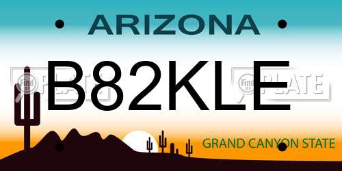 B82KLE Arizona License Plate
