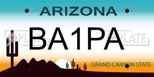 BA1PA Arizona License Plate