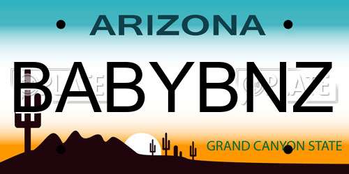 BABYBNZ Arizona License Plate