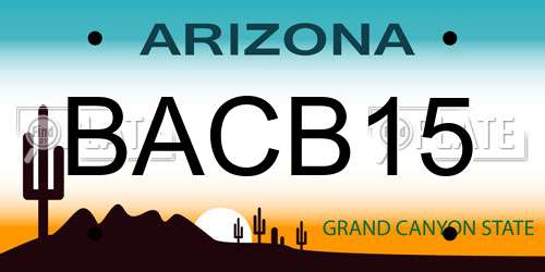 BACB15 Arizona License Plate