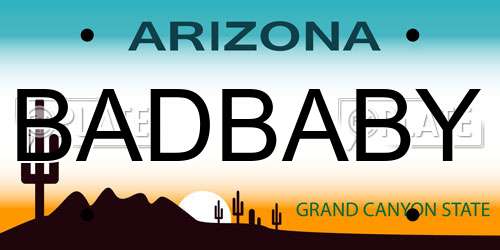 BADBABY Arizona License Plate