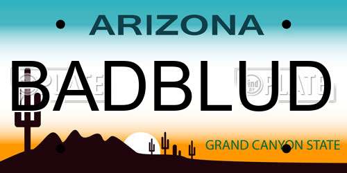 BADBLUD Arizona License Plate