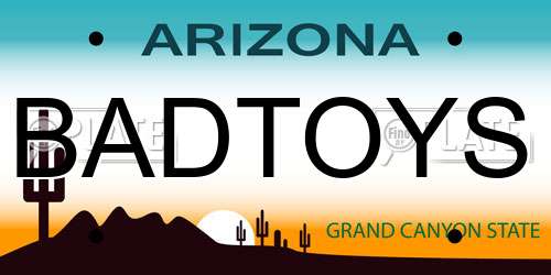 BADTOYS Arizona License Plate