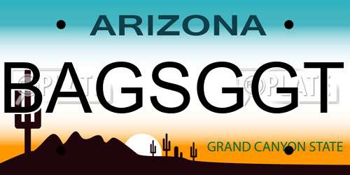 BAGSGGT Arizona License Plate