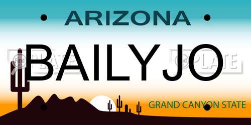 BAILYJO Arizona License Plate