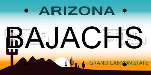 BAJACHS Arizona License Plate
