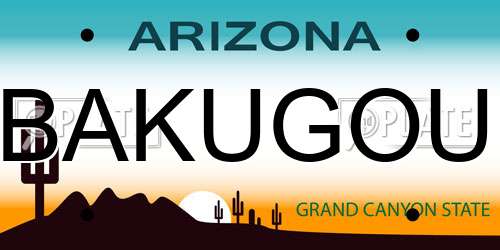 BAKUGOU Arizona License Plate