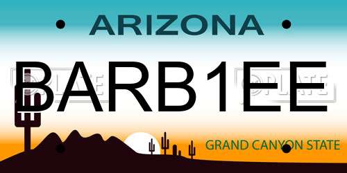 BARB1EE Arizona License Plate