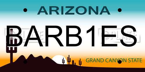 BARB1ES Arizona License Plate
