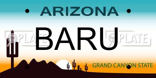 BARU Arizona License Plate