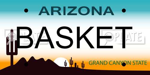 BASKET Arizona License Plate