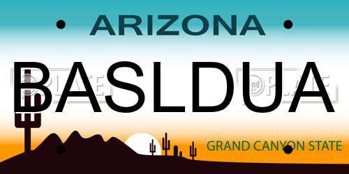 BASLDUA Arizona License Plate