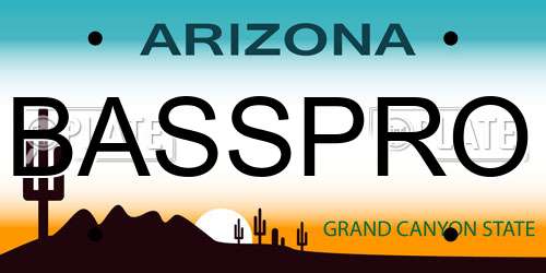 BASSPRO Arizona License Plate