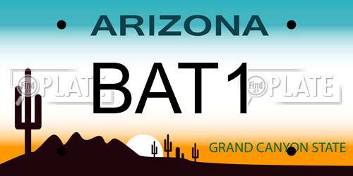 BAT1 Arizona License Plate