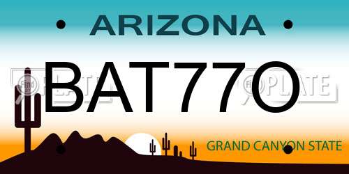BAT77O Arizona License Plate