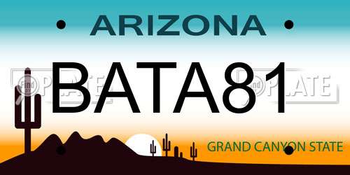 BATA81 Arizona License Plate