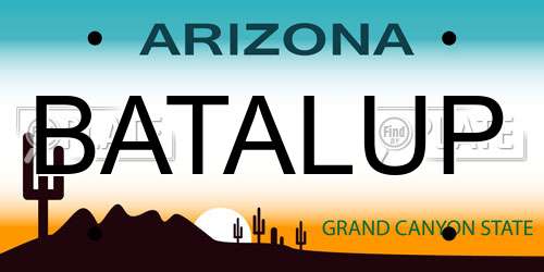 BATALUP Arizona License Plate